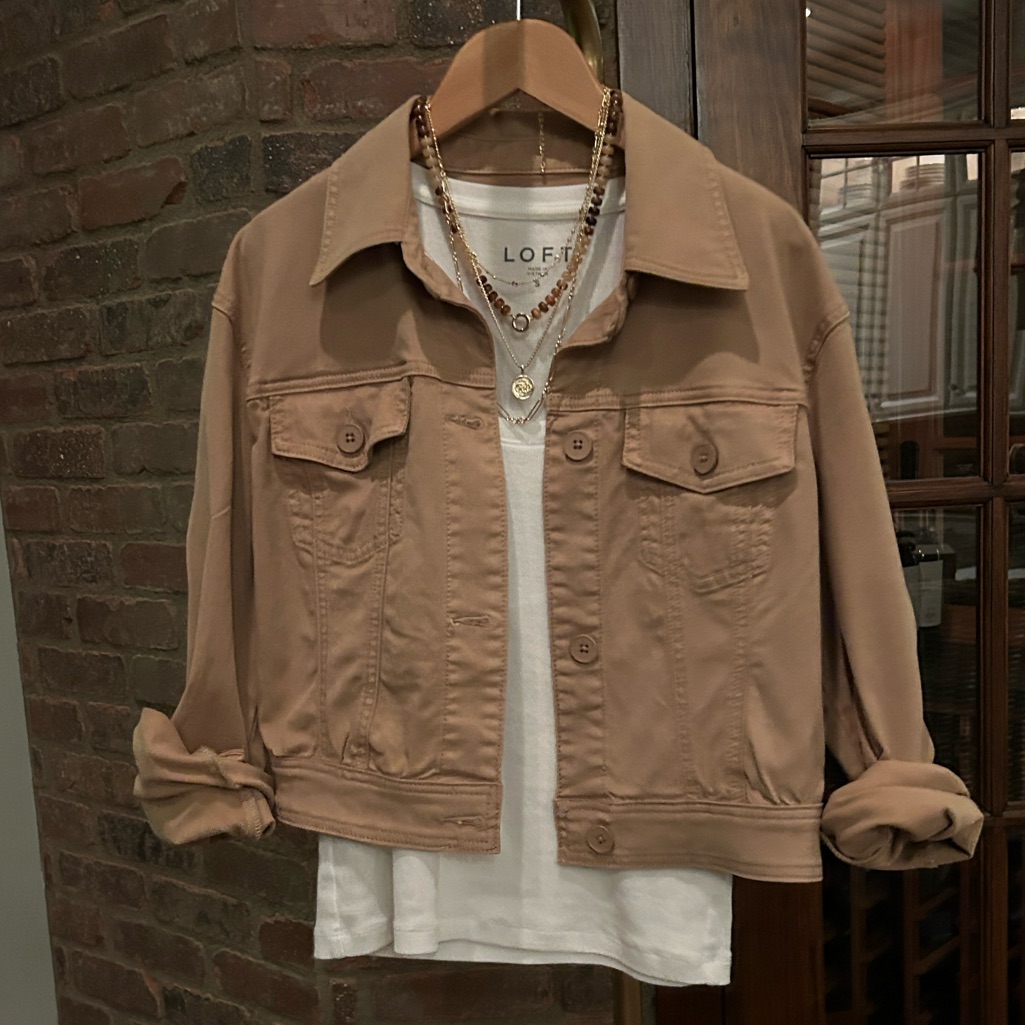 Kut From The Kloth Tan Cropped Trucker Jacket Nwot